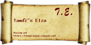Tamás Elza névjegykártya