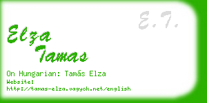 elza tamas business card
