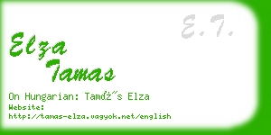 elza tamas business card